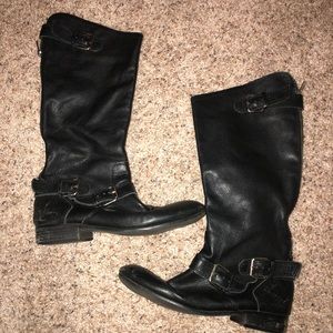 Black tall boots